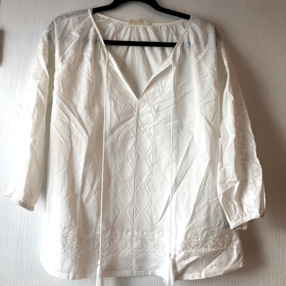SOLD Embroidered Peasant Top